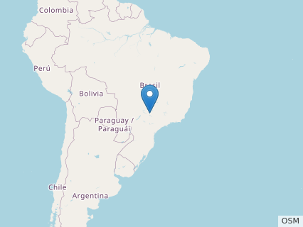 Locations where Ibirania fossils were found.