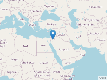 Locations where Inabtanin fossils were found.