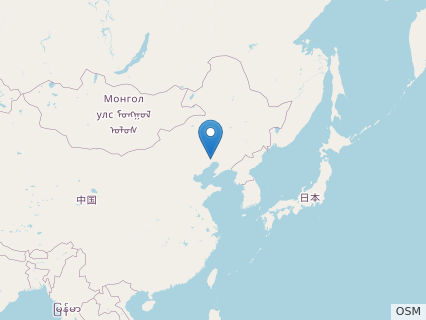 Locations where Jianianhualong fossils were found.