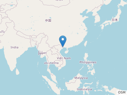 Locations where Jingiella fossils were found.