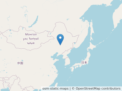 Locations where Jiutaisaurus fossils were found.