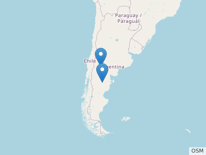 Locations where Kawanectes fossils were found.