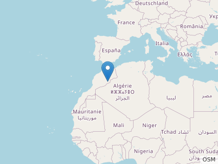 Locations where Kemkemia fossils were found.