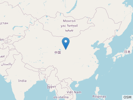 Locations where Lanzhousaurus fossils were found.