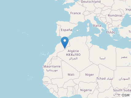 Locations where Leptostomia fossils were found.