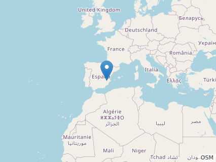 Locations where Losillasaurus fossils were found.