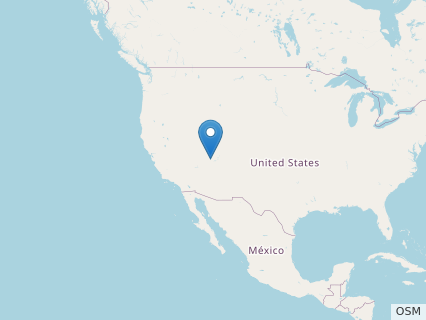 Locations where Lythronax fossils were found.