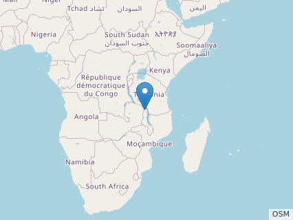 Locations where Malawisaurus fossils were found.