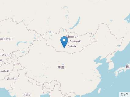 Locations where Maleevus fossils were found.