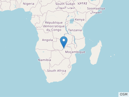 Locations where Musankwa fossils were found.