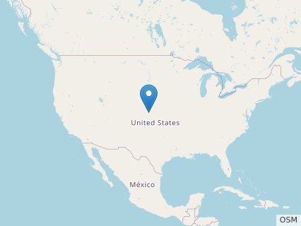 Locations where Niobrarasaurus fossils were found.