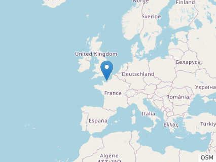 Locations where Normannognathus fossils were found.