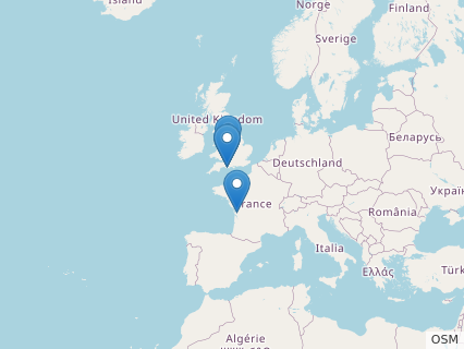 Locations where Nuthetes fossils were found.