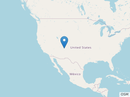 Locations where Ojoceratops fossils were found.