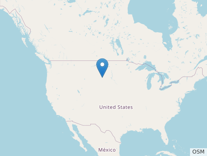 Locations where Pahasapasaurus fossils were found.