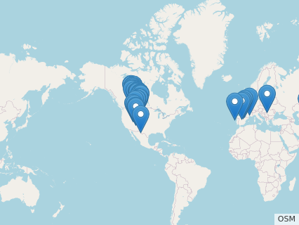 Locations where Paronychodon fossils were found.