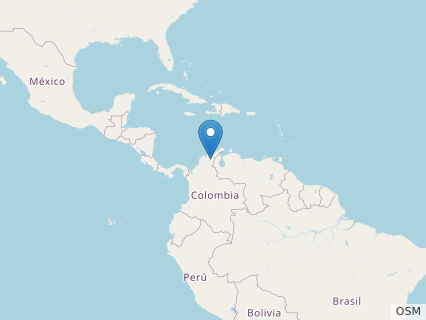 Locations where Perijasaurus fossils were found.