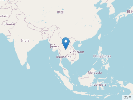 Locations where Phuwiangvenator fossils were found.
