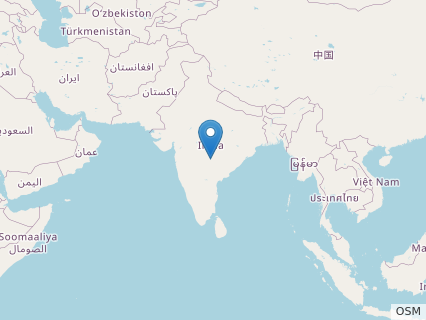 Locations where Pradhania fossils were found.