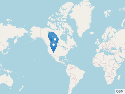 Locations where Prenocephale fossils were found.