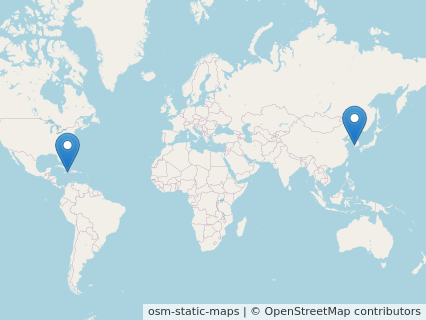 Locations where Pukyongosaurus fossils were found.