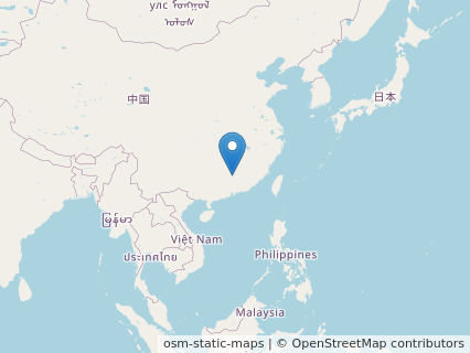 Locations where Qianzhousaurus fossils were found.