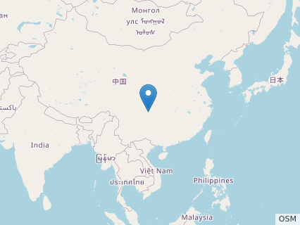 Locations where Qijianglong fossils were found.