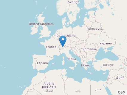 Locations where Raeticodactylus fossils were found.