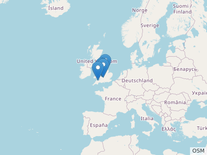 Locations where Rhamphocephalus fossils were found.
