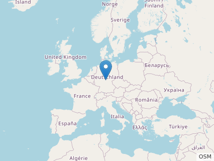 Locations where Ruehleia fossils were found.