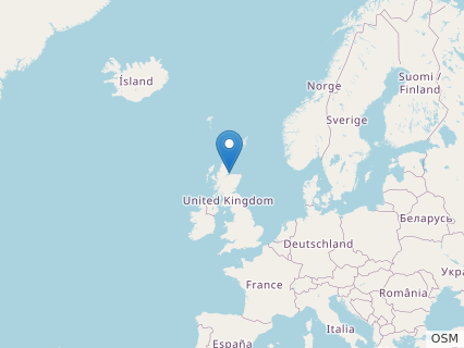 Locations where Saltopus fossils were found.