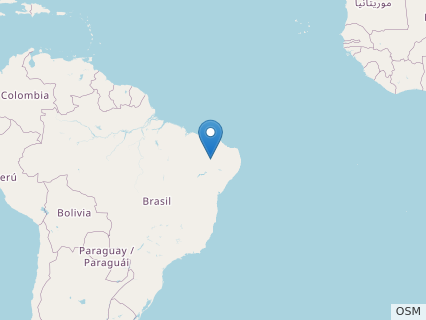 Locations where Santanaraptor fossils were found.