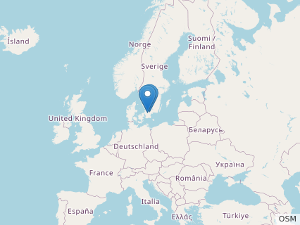 Locations where Scanisaurus fossils were found.