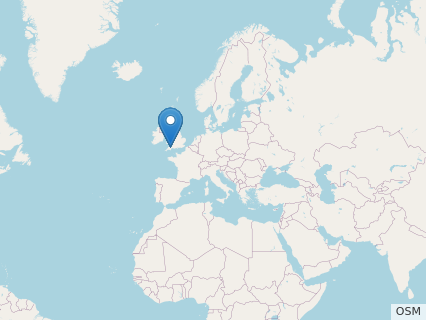 Locations where Scelidosaurus fossils were found.