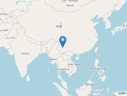 Locations where Shuangbaisaurus fossils were found.