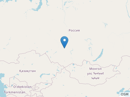 Locations where Sibirotitan fossils were found.