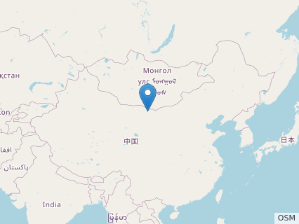 Locations where Sinocephale fossils were found.