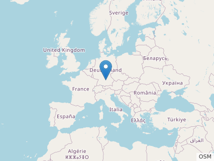 Locations where Skiphosoura fossils were found.