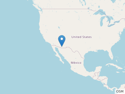 Locations where Sonorasaurus fossils were found.