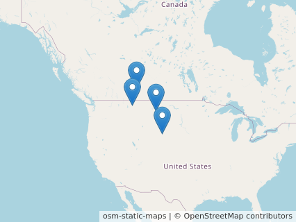 Locations where Stenonychosaurus fossils were found.
