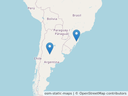 Locations where Stereocephalus fossils were found.
