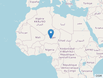 Locations where Suchomimus fossils were found.