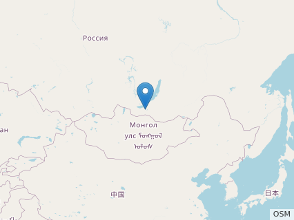 Locations where Tengrisaurus fossils were found.