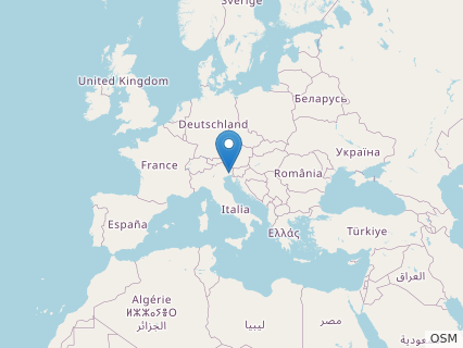 Locations where Tethyshadros fossils were found.