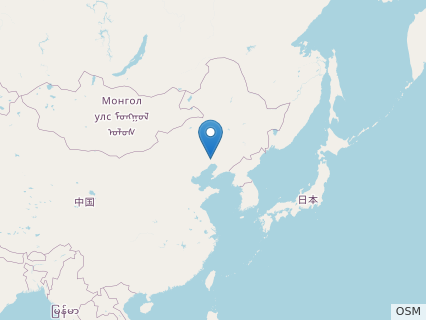 Locations where Tianyuraptor fossils were found.