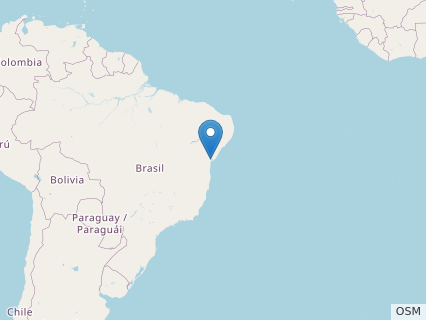 Locations where Tietasaura fossils were found.