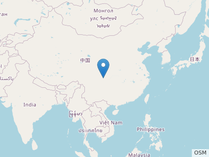 Locations where Tongnanlong fossils were found.