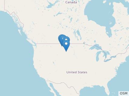 Locations where Trierarchuncus fossils were found.