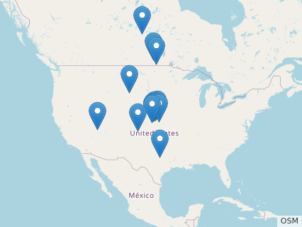 Locations where Trinacromerum fossils were found.