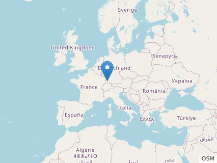 Locations where Tuebingosaurus fossils were found.